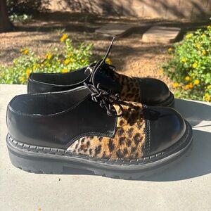 TUK II 1990’s Cheetah Print Vintage Oxfords leather shoes 11